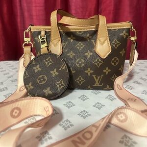 Louis Vuitton Brown and Tan Monogram Crossbody Bag